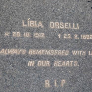 ORSELLI Livio 1894-1975 :: ORSELLI Libia 1912-1982