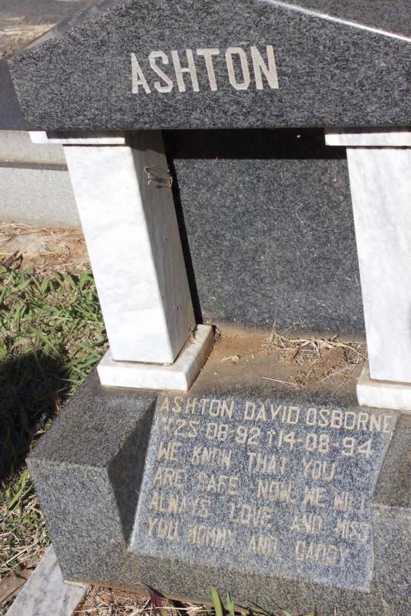 OSBORNE Ashton David 1992-1994