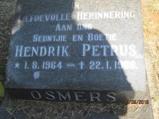 OSMERS Hendrik Petrus 1964-1966