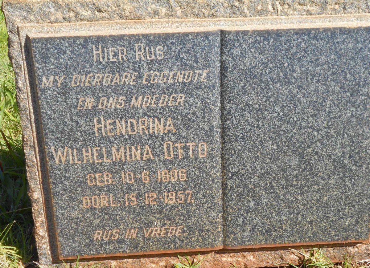 OTTO Hendrina Wilhelmina 1906-1957