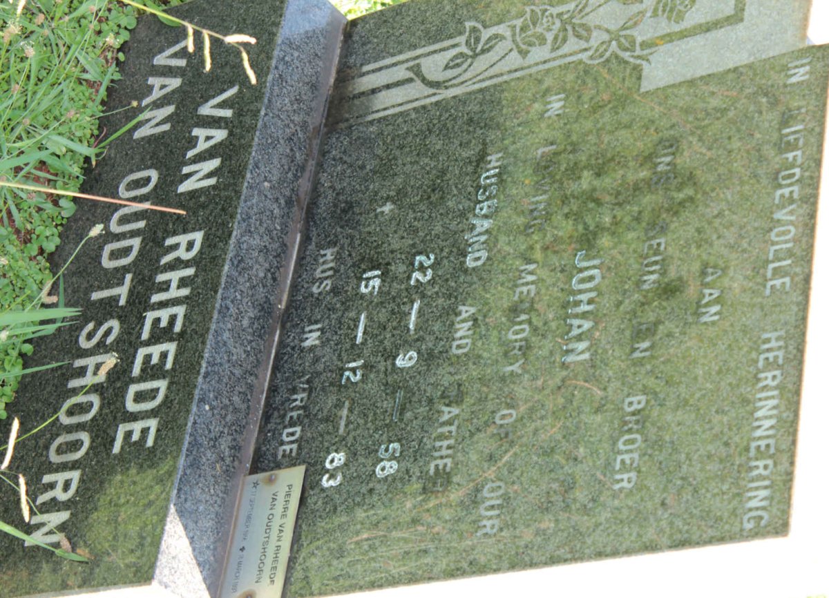 OUDTSHOORN Johan, van Rheede van 1958-1983 :: VAN RHEEDE VAN OUDTSHOORN Pierre 1956-1993