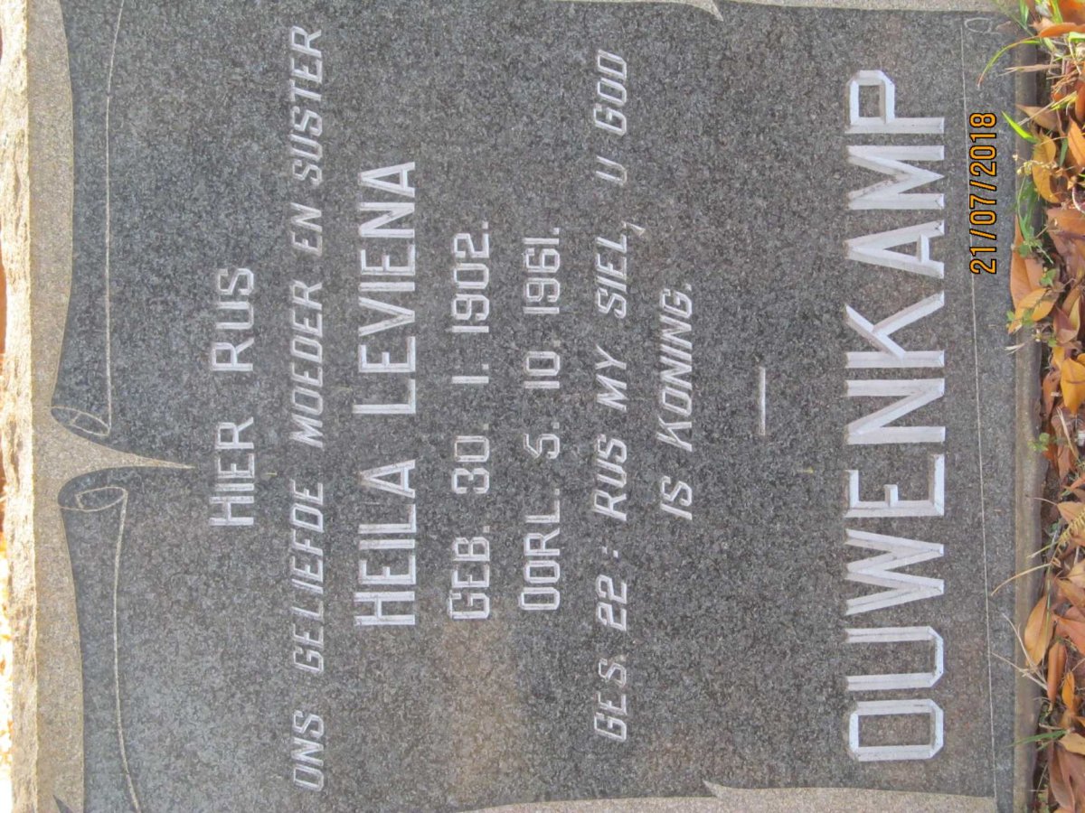 OUWENKAMP Heila Leviena 1902-1961