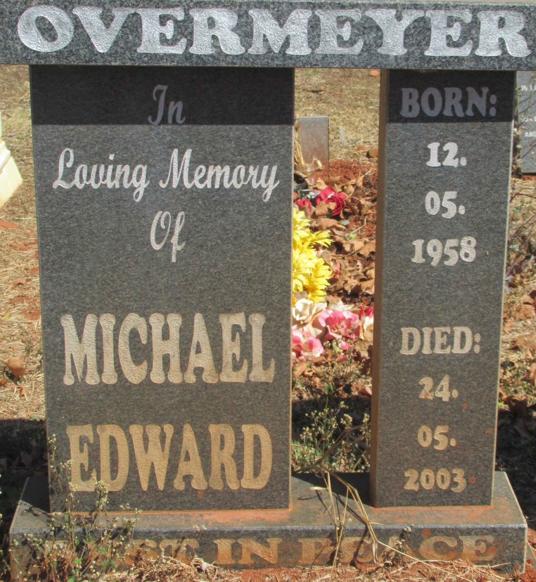 OVERMEYER Michael Edward 1958-2003
