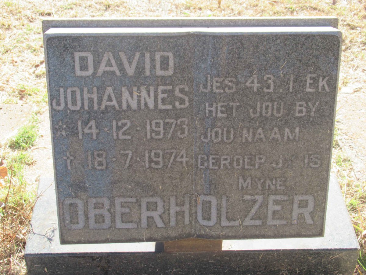 OBERHOLZER David Johannes 1973-1974
