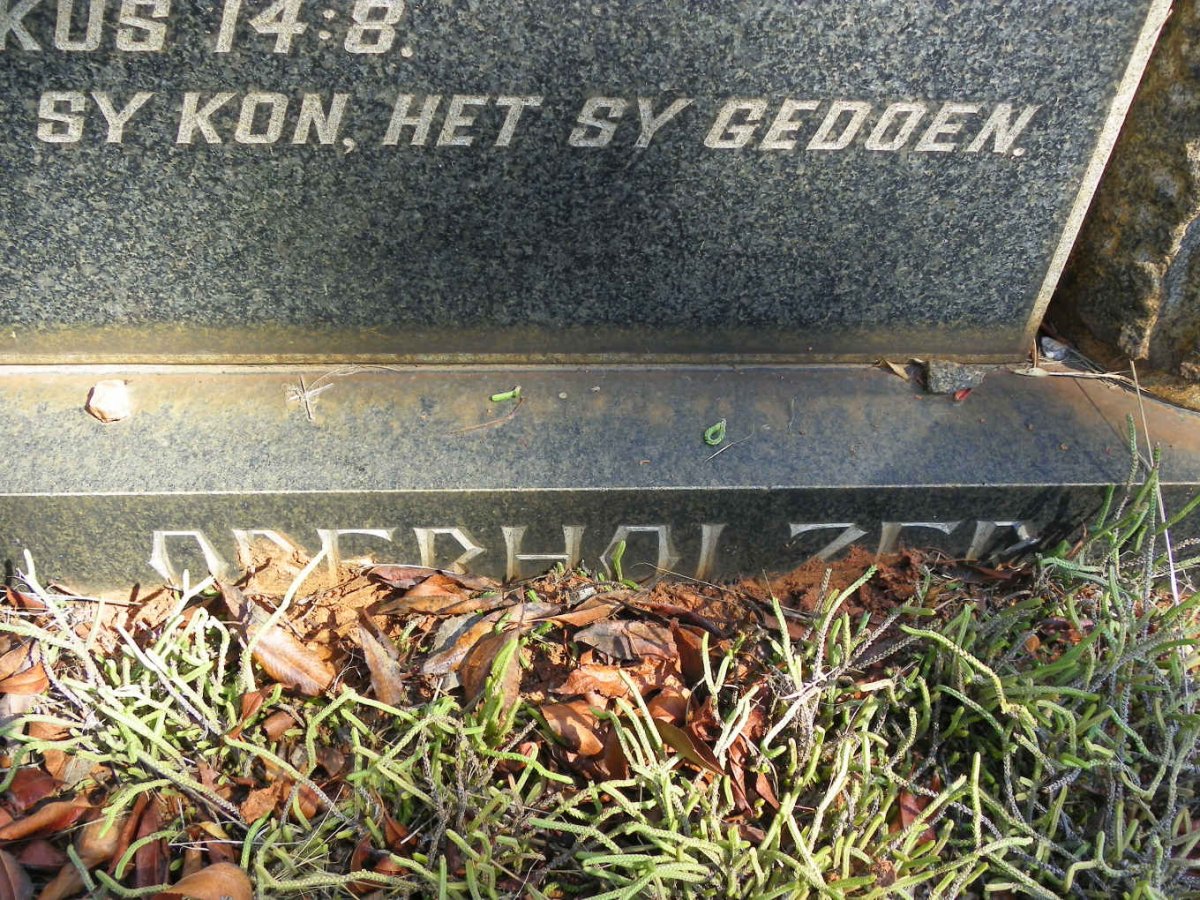 OBERHOLZER Wilhelmina Hendrika nee TENHAAF 1891-1969