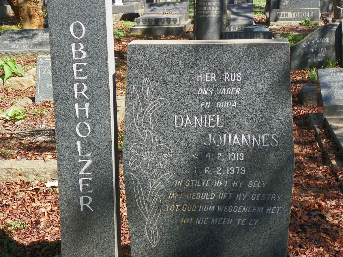 OBERHOLZER Daniel Johannes 1919-1979