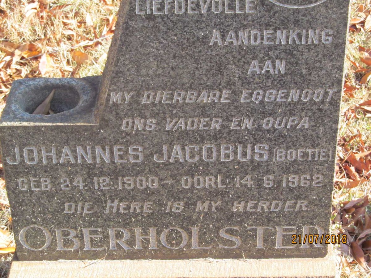 OBERHOLSTER Johannes Jacobus 1900-1962