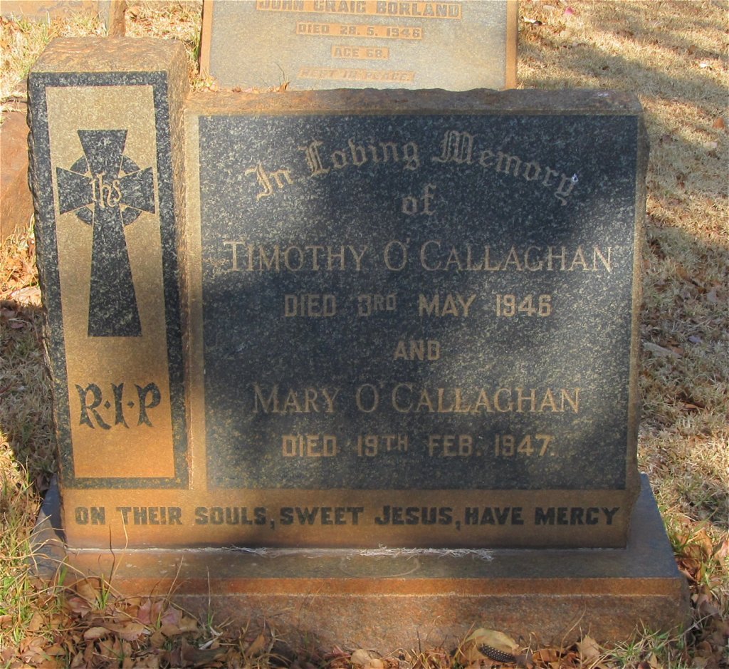 O'CALLAGHAN Timothy -1946 &amp; Mary -1947