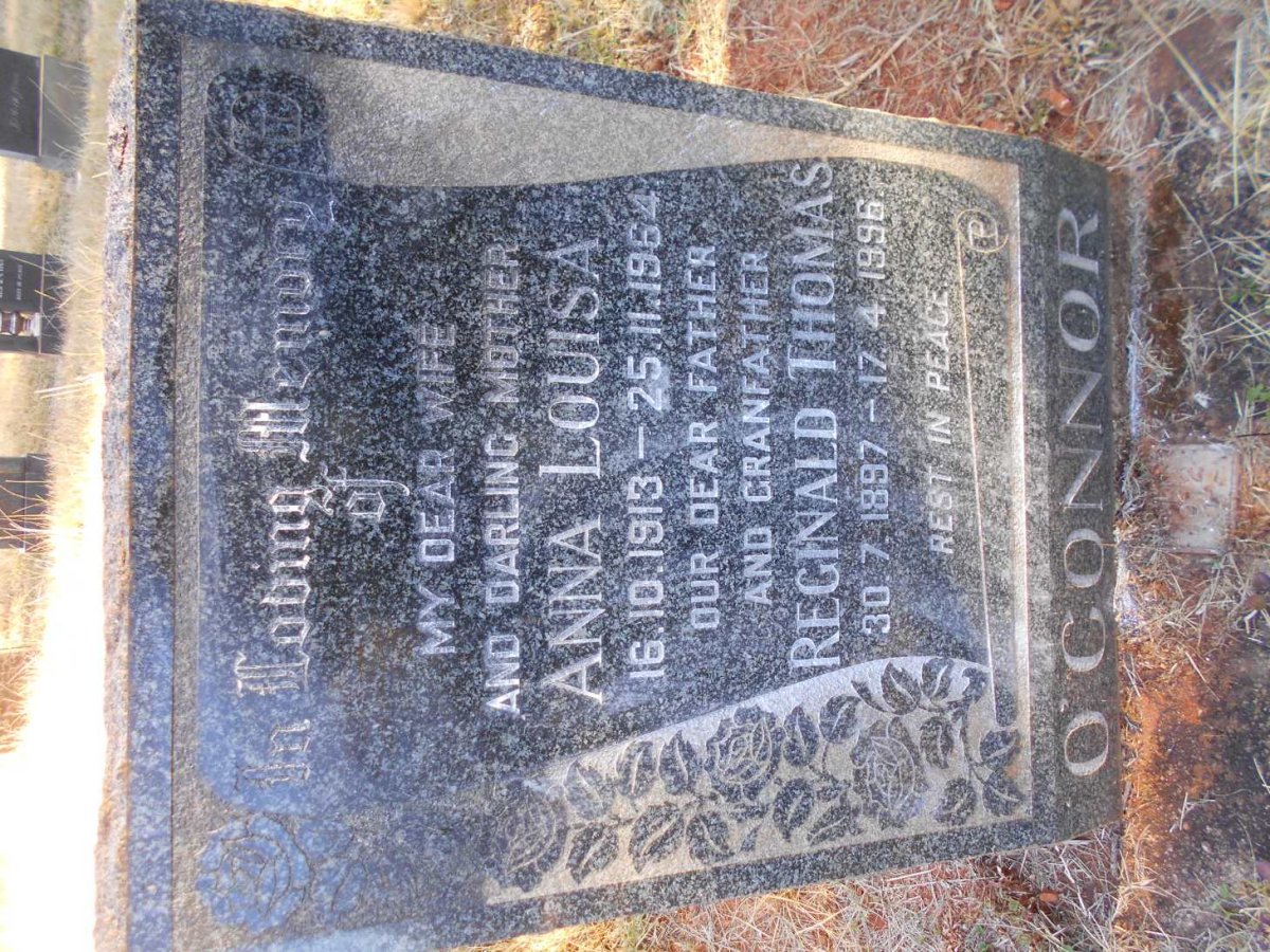 O'CONNOR Reginald Thomas 1897-1996 &amp; Anna Louisa 1913-1964
