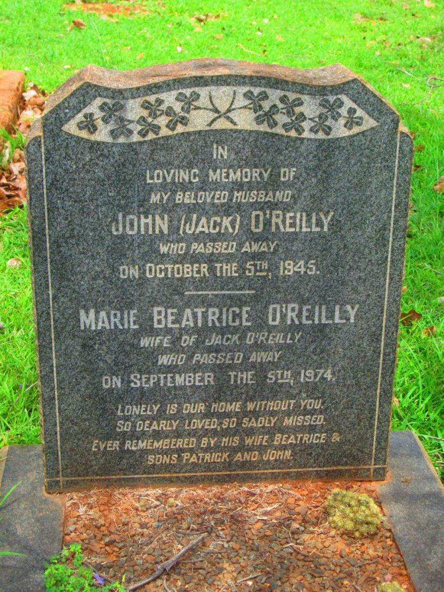 O'REILLY John -1945 &amp; Marie Beatrice -1974