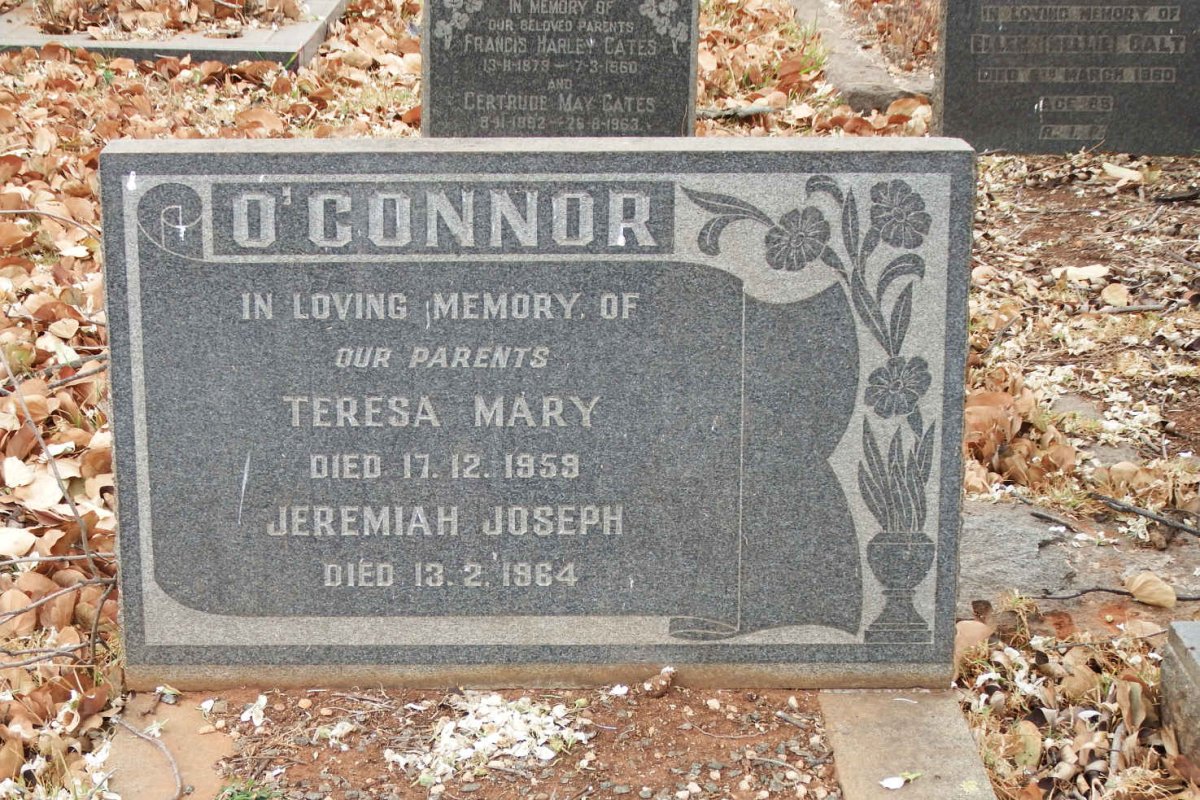 O'CONNOR Jeremiah Joseph -1964 &amp; Teresa Mary -1959