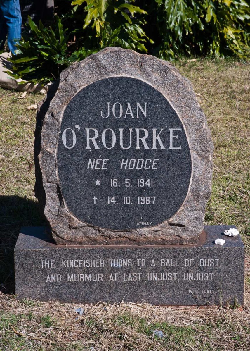 O'ROURKE Joan nee HODGE 1941-1987