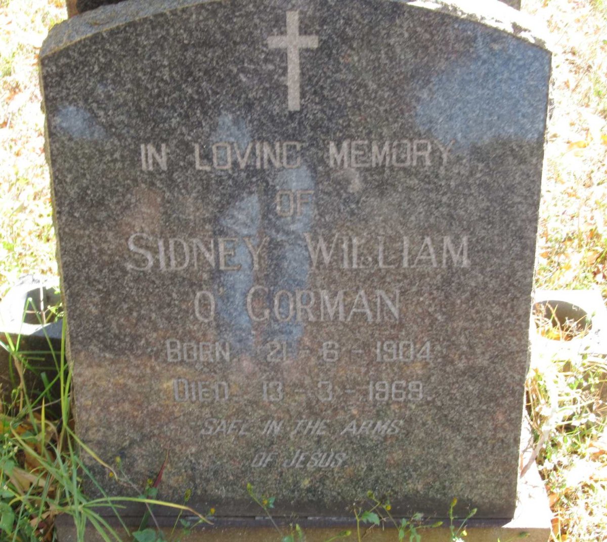 O'GORMAN Sidney William 1904-1969