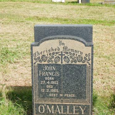 O'MALLEY John Francis 1902-1965