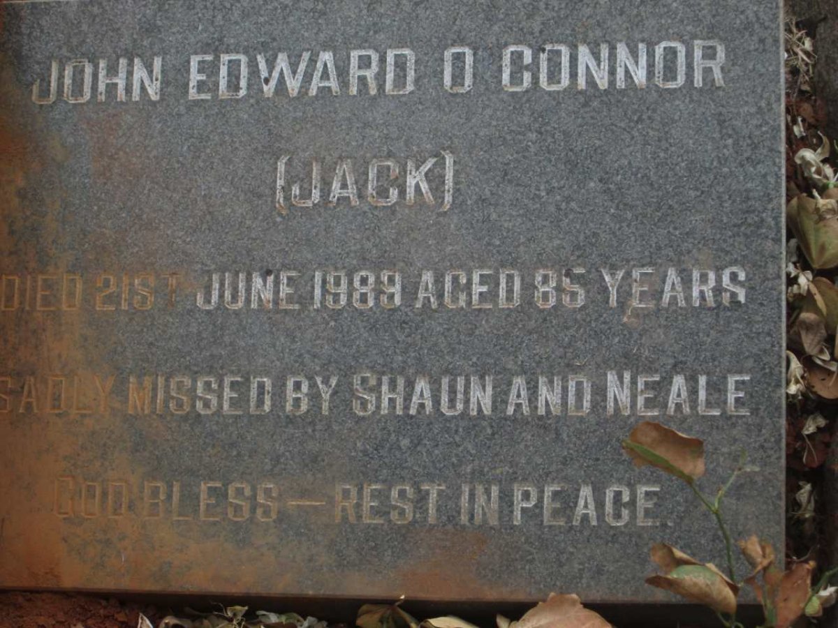 O'CONNOR John Edward -1989