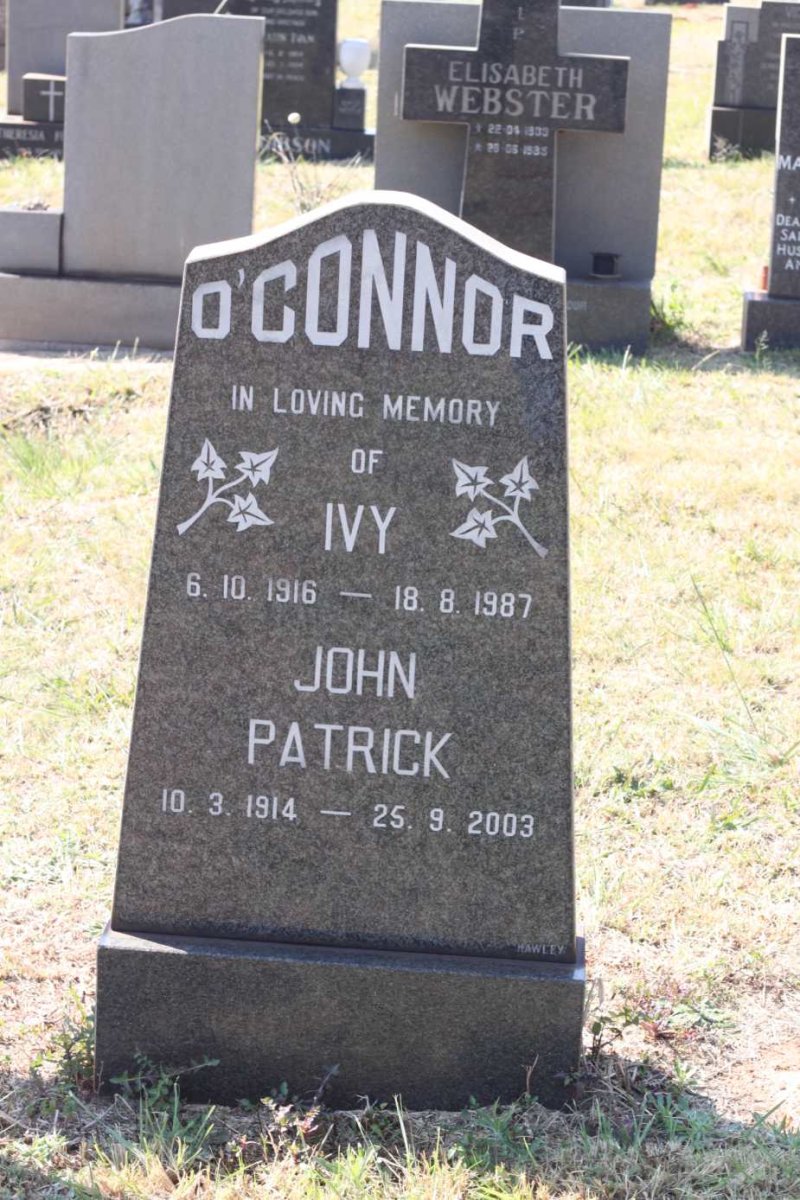 O'CONNOR John Patrick 1914-2003 &amp; Ivy 1916-1987