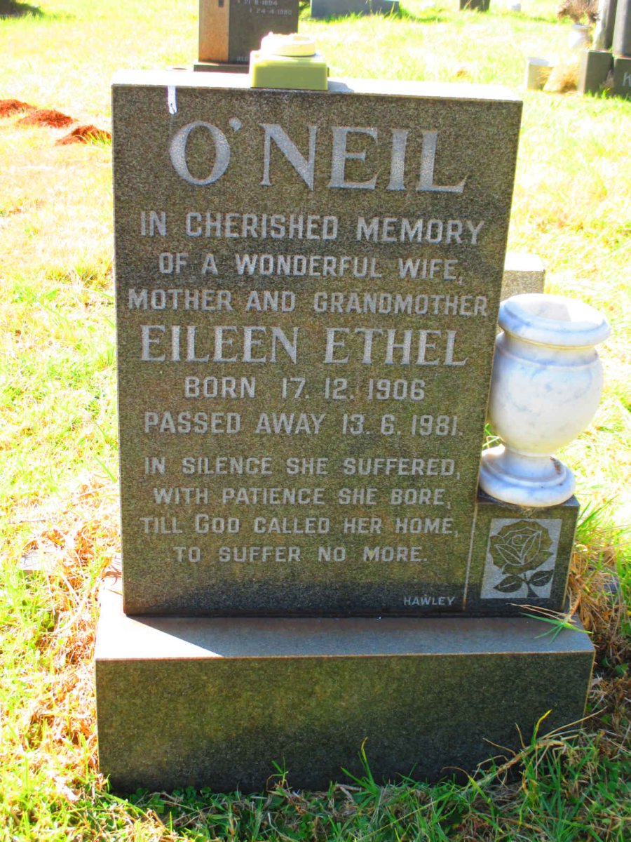 O'NEIL Eileen Ethel 1906-1981