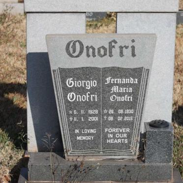 ONOFRI Giorgio 1928-2001 &amp; Fernanda Maria 1930-2015