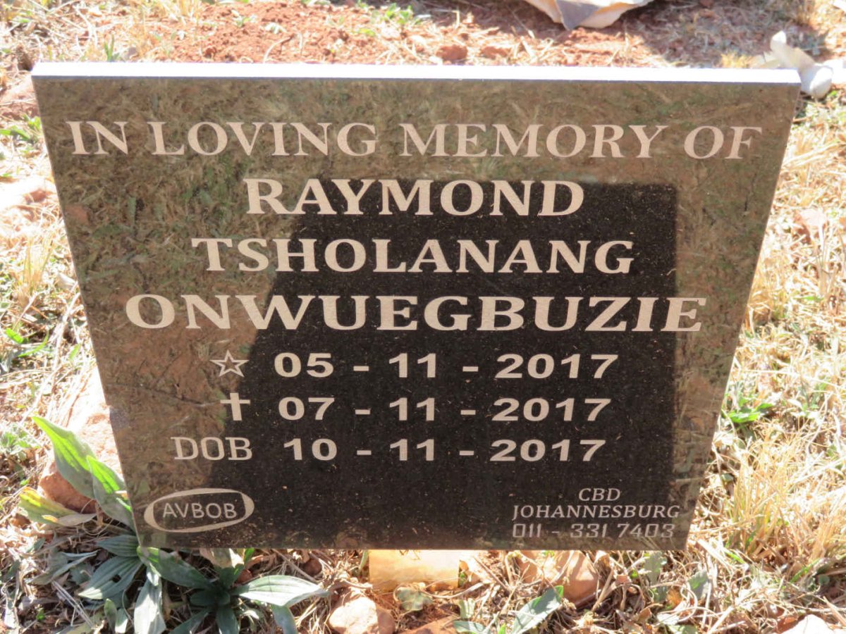 ONWUEGBUZIE Raymond Tsholanang 2017-2017