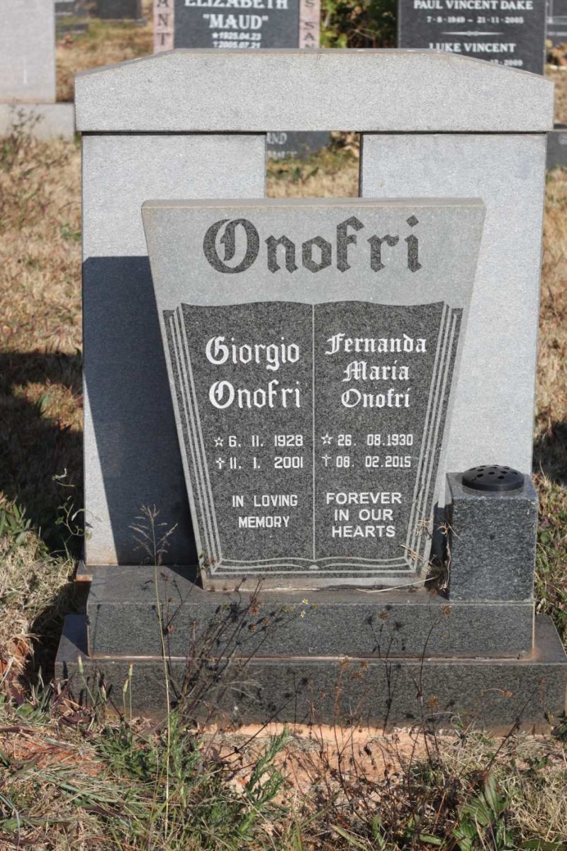 ONOFRI Giorgio 1928-2001 &amp; Fernanda Maria 1930-2015