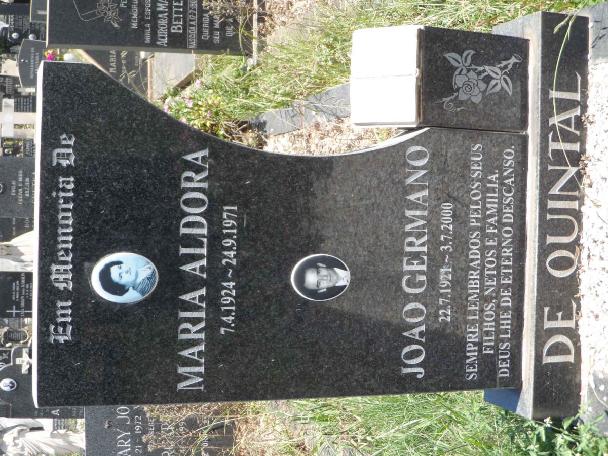 QUINTAL Joao Germano, de 1921-2000 &amp; Maria Aldora 1924-1971