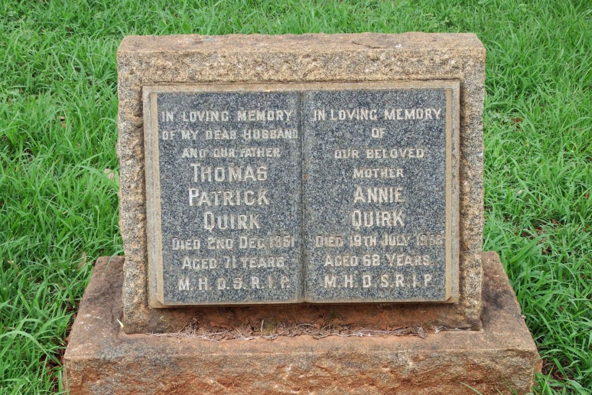 QUIRK Thomas Patrick -1951 &amp; Annie -1958