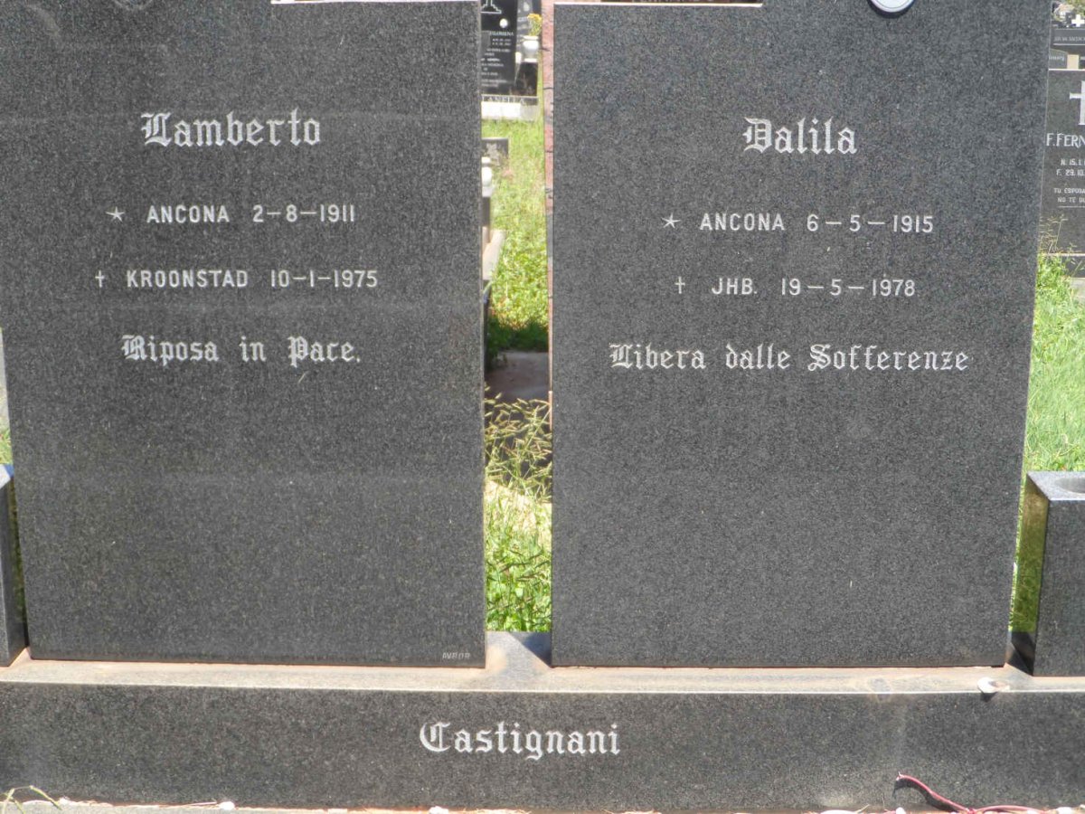 TASTIGNANI Lamberto 1911-1975 &amp; Dalila 1915-1978
