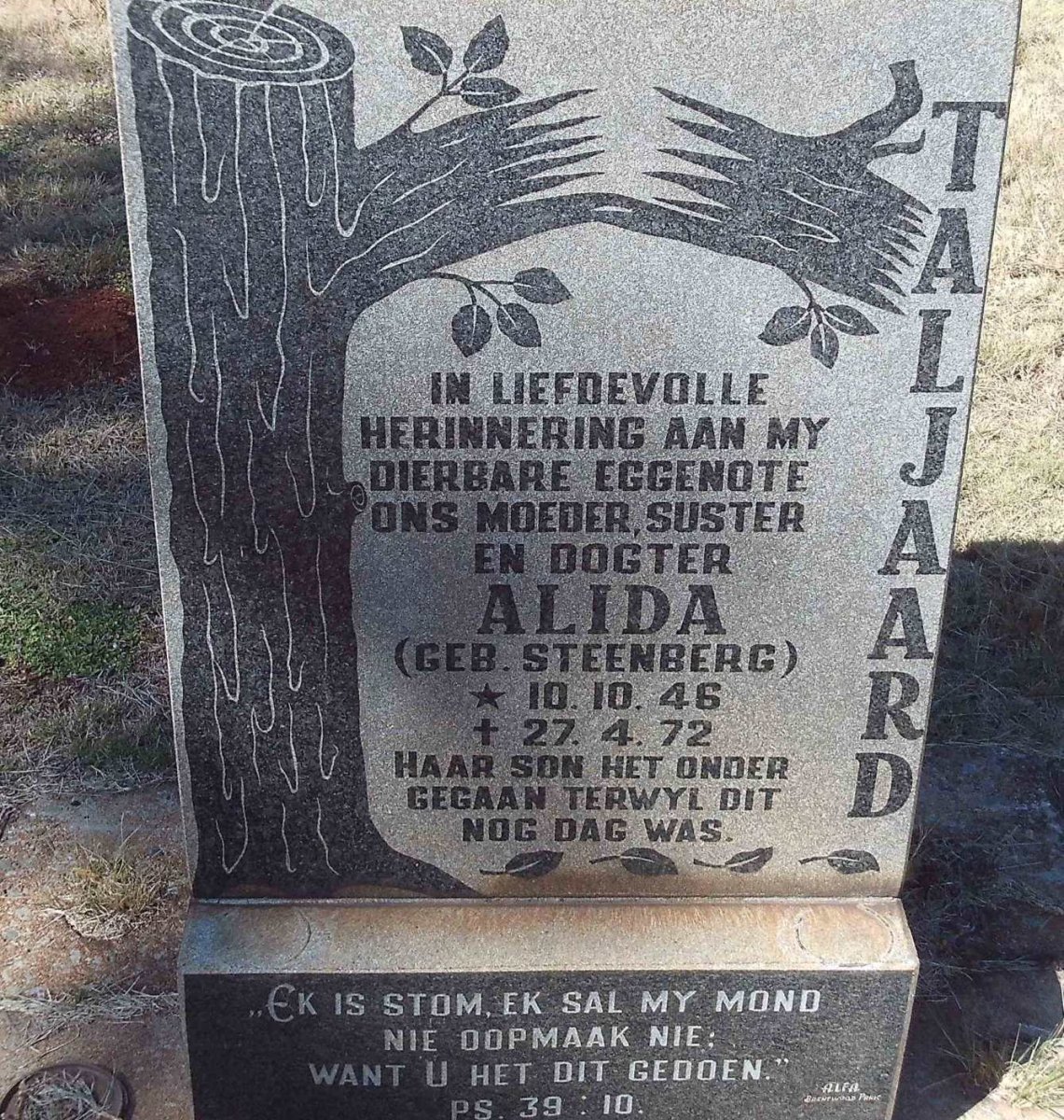 TALJAARD Alida nee STEENBERG 1946-1972