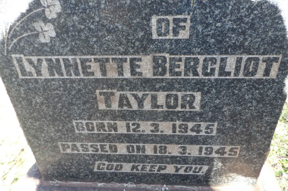TAYLOR Lynnette Bergliot 1945-1945