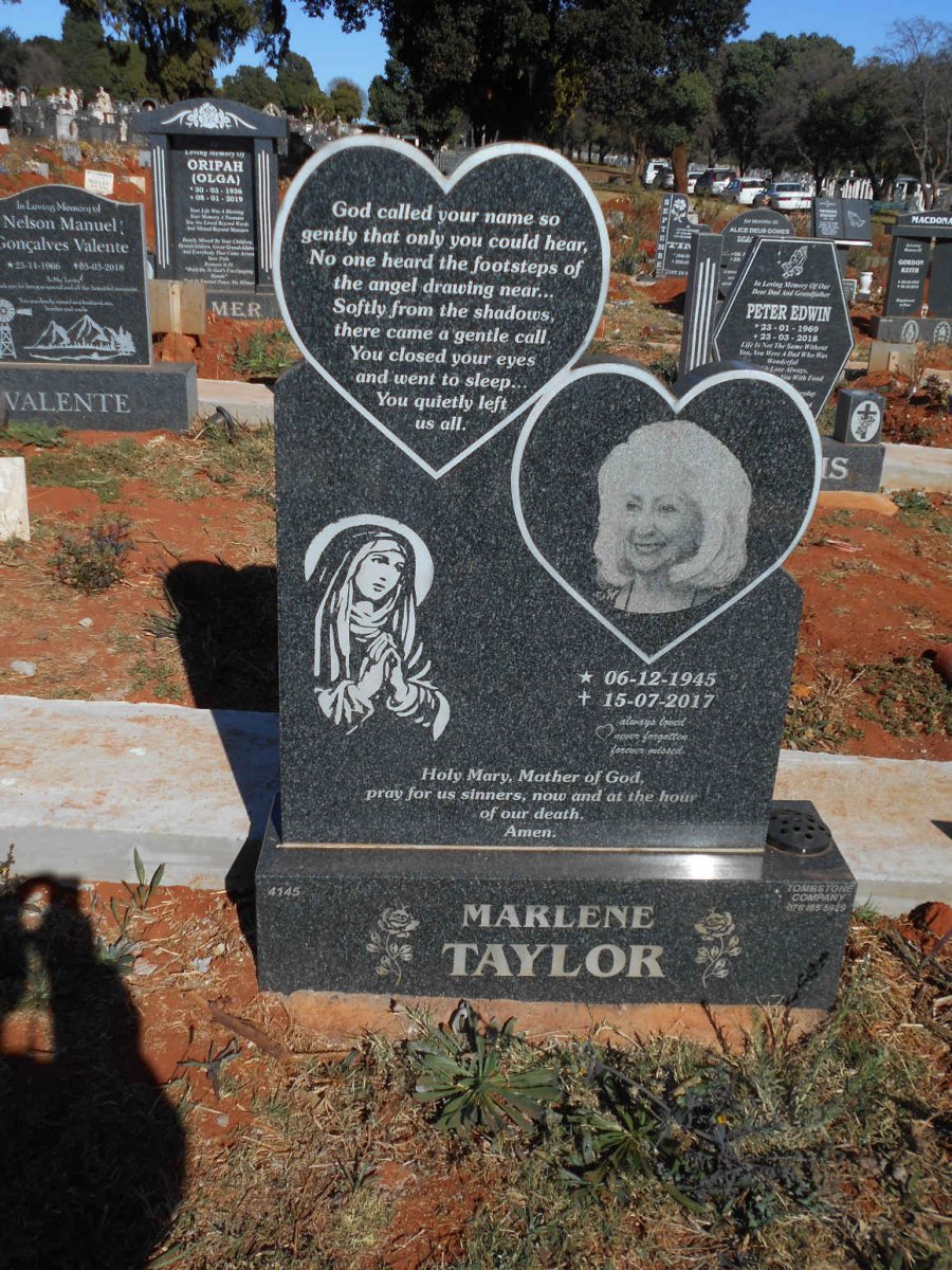 TAYLOR Marlene 1945-2017