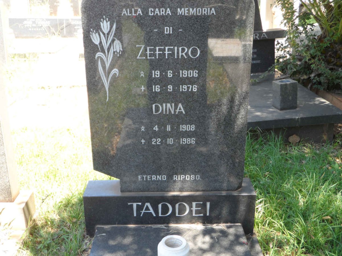 TADDEI Zeffiro 1906-1976 &amp; Dina 1908-1986