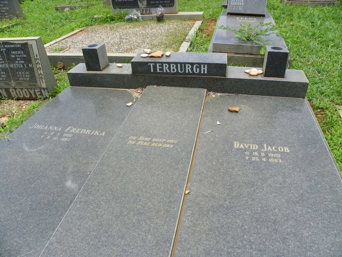TERBURGH David Jacob 1900-1983 &amp; Johanna Fredrika 1908-1997