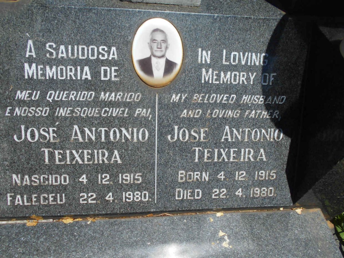 TEIXEIRA Jose Antonio 1915-1980 &amp; Elisa D.N. 1922-1996