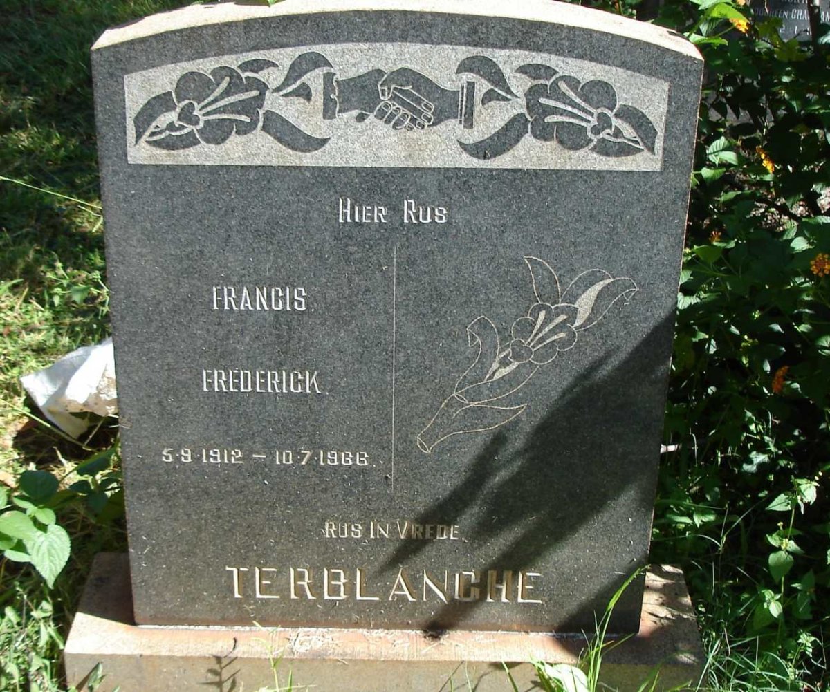 TERBLANCHE Francis Frederick 1912-1966