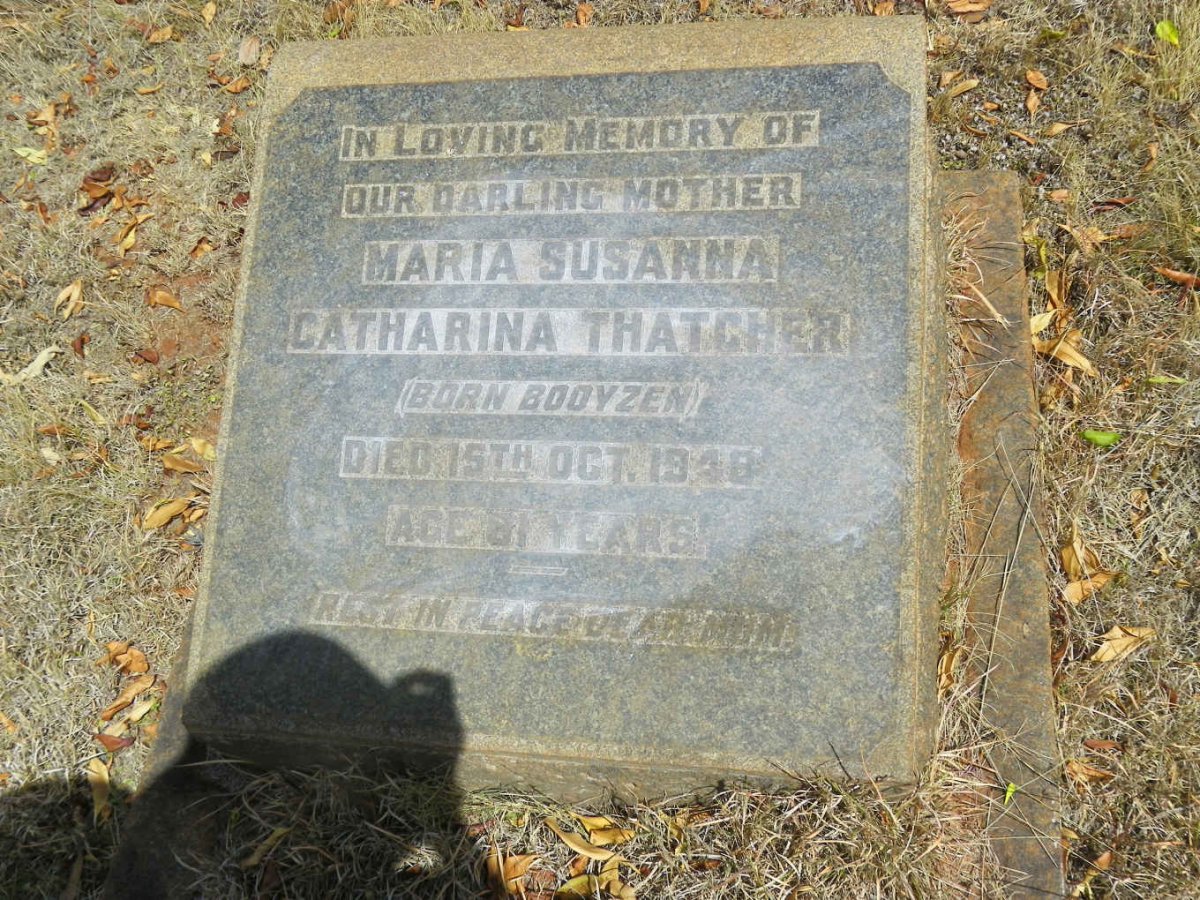 THATCHER Maria Susanna Catharina nee BOOYZEN -1948