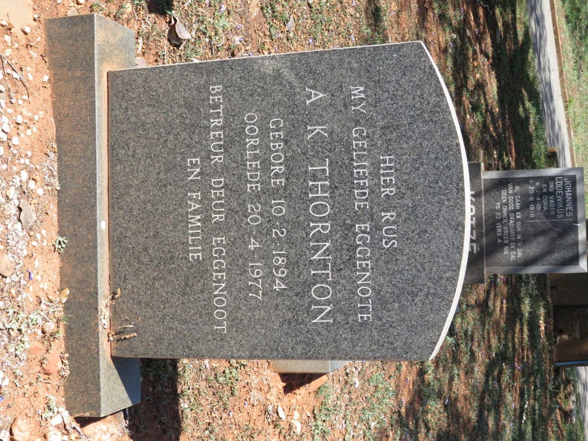 THORNTON A.K. 1894-1977