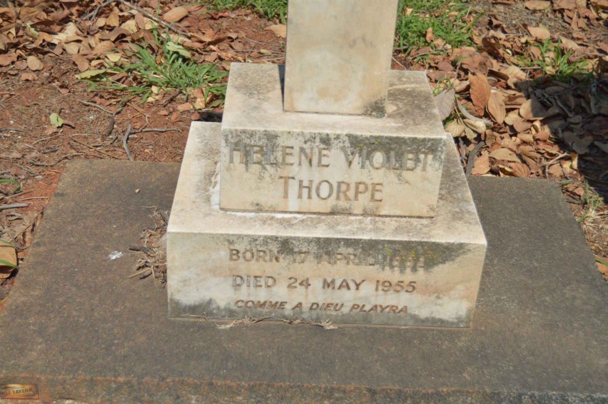 THORPE Helene Violet 188?-1955