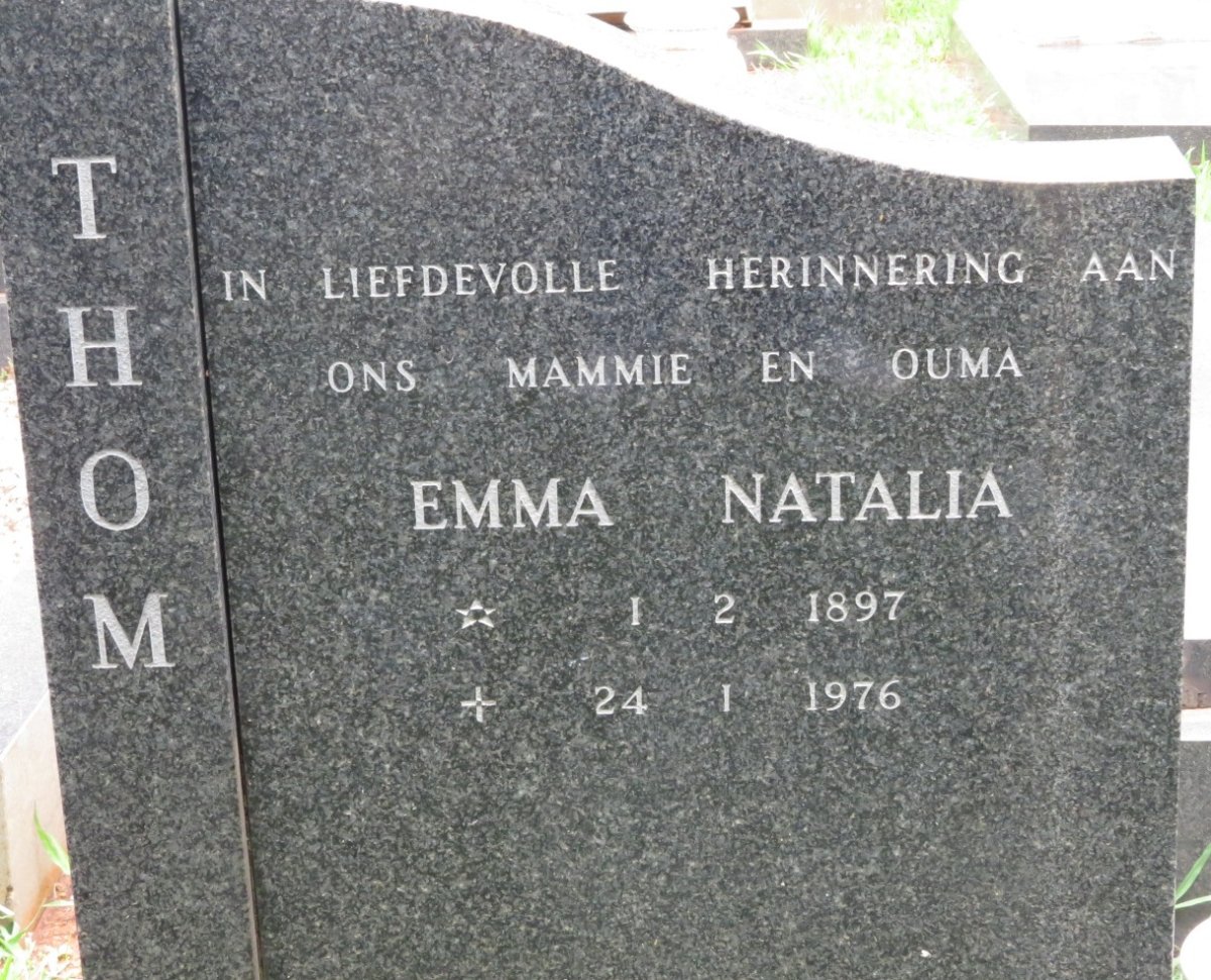 THOM Emma Natalia 1897-1976