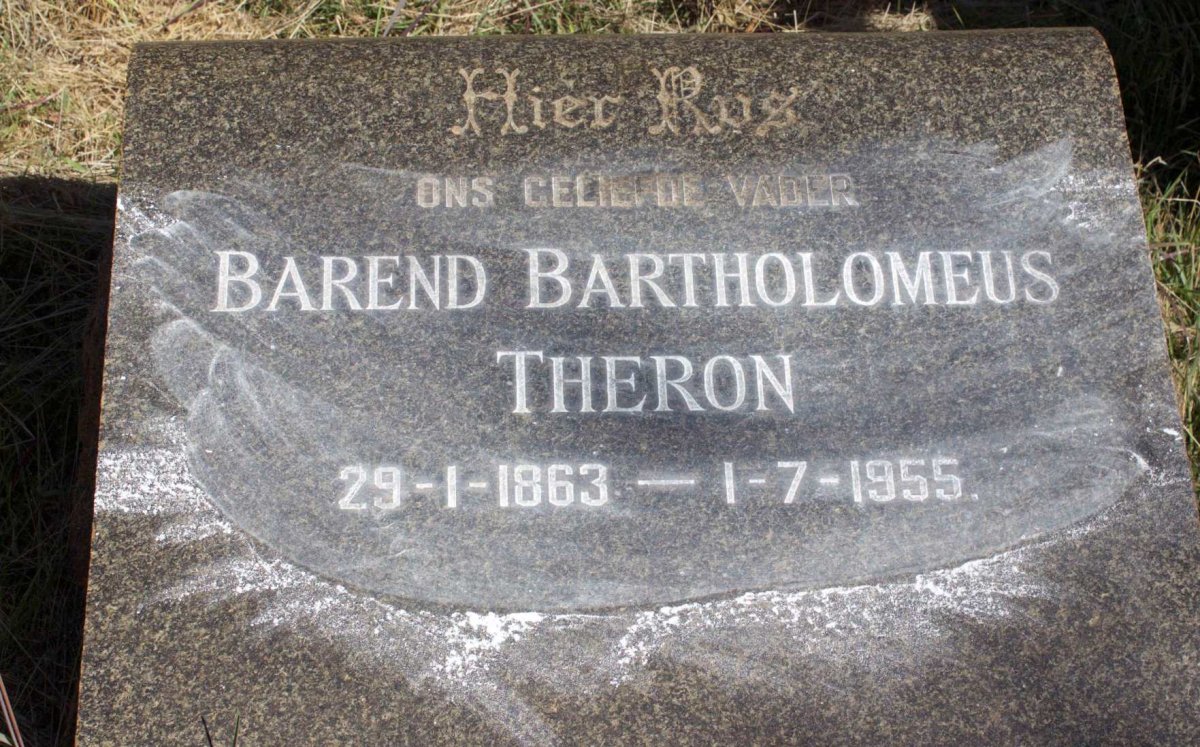 THERON Barend Bartholomeus 1863-1955