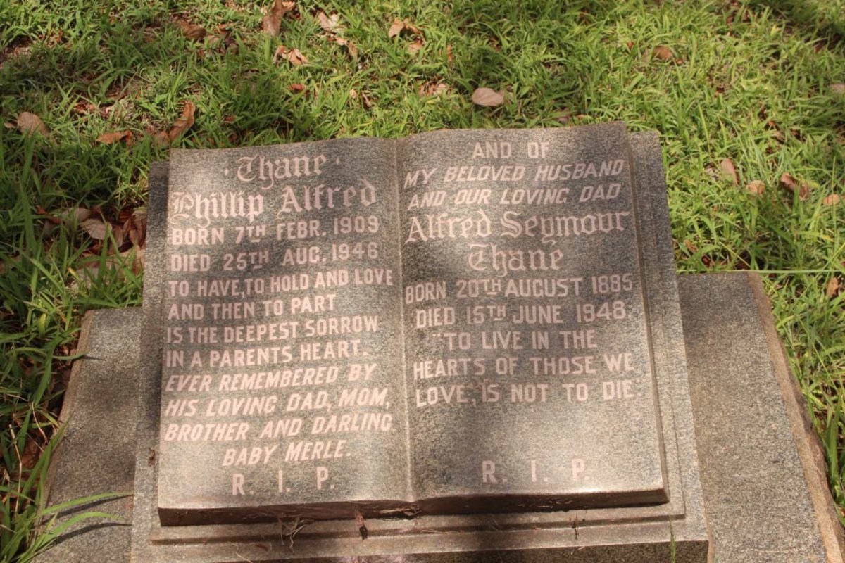 THANE Alfred Seymour 1885-1948 :: THANE Phillip Alfred 1909-1946