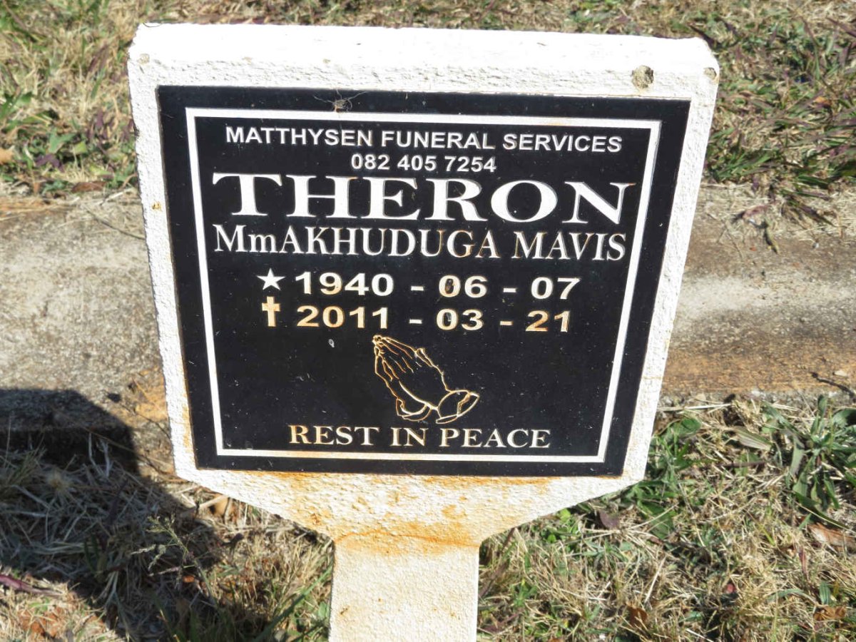 THERON Akhuduga Mavis 1940-2011