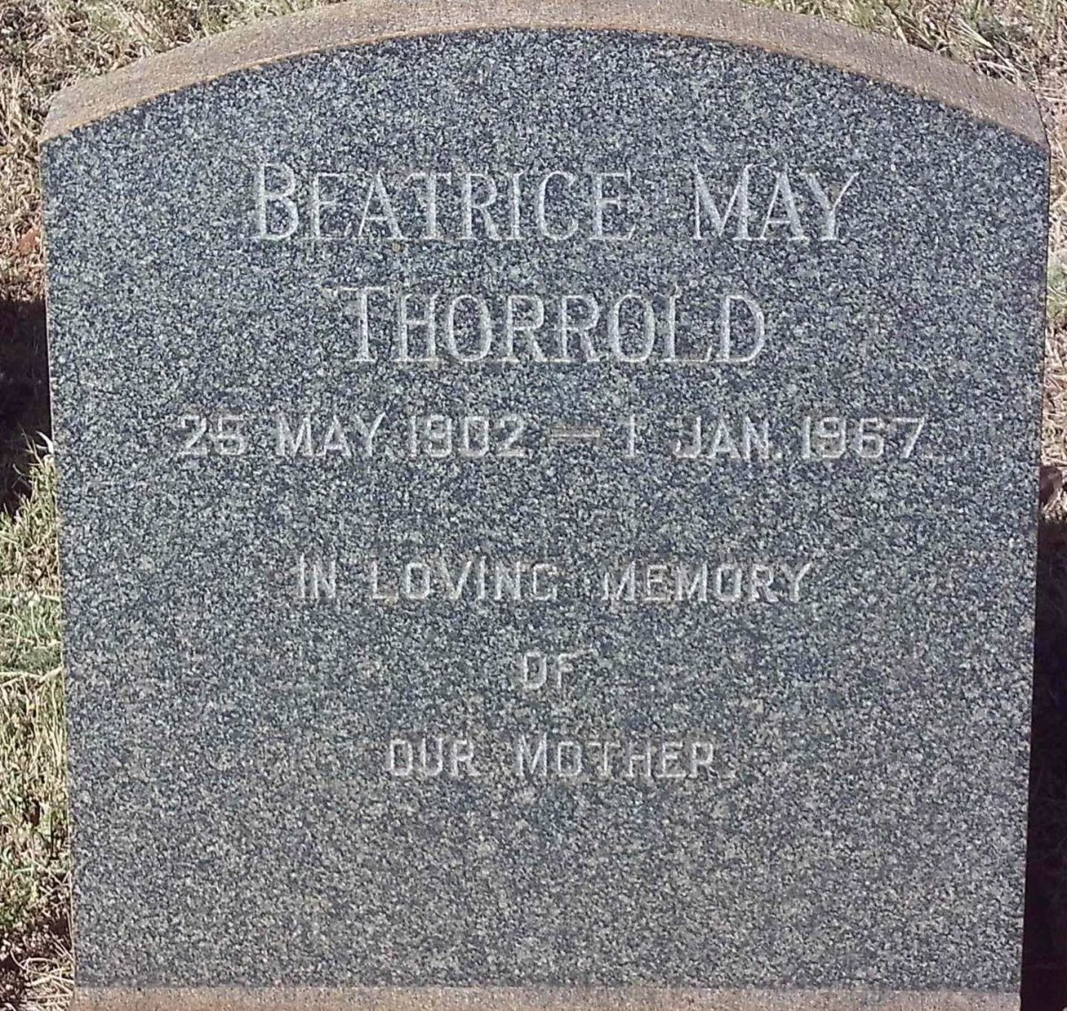 THORROLD Beatrice May 1902-1967