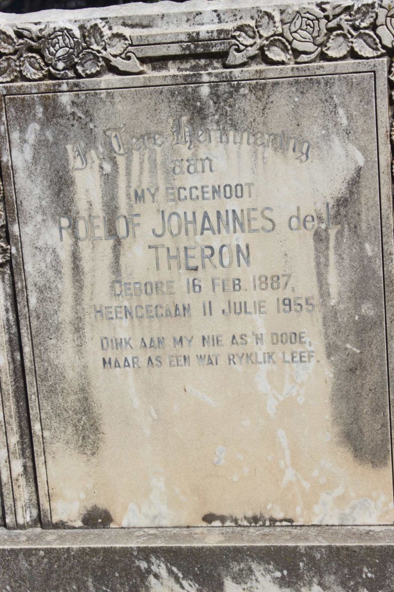 THERON Roelof Johannes de L. 1887-1955