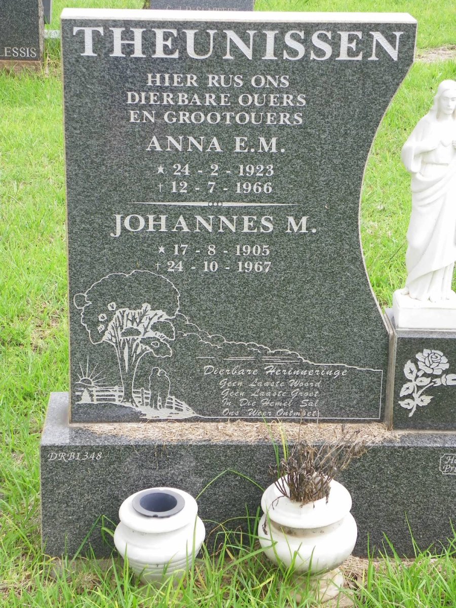 THEUNISSEN Johannes M. 1905-1967 &amp; Anna E.M. 1923-1966