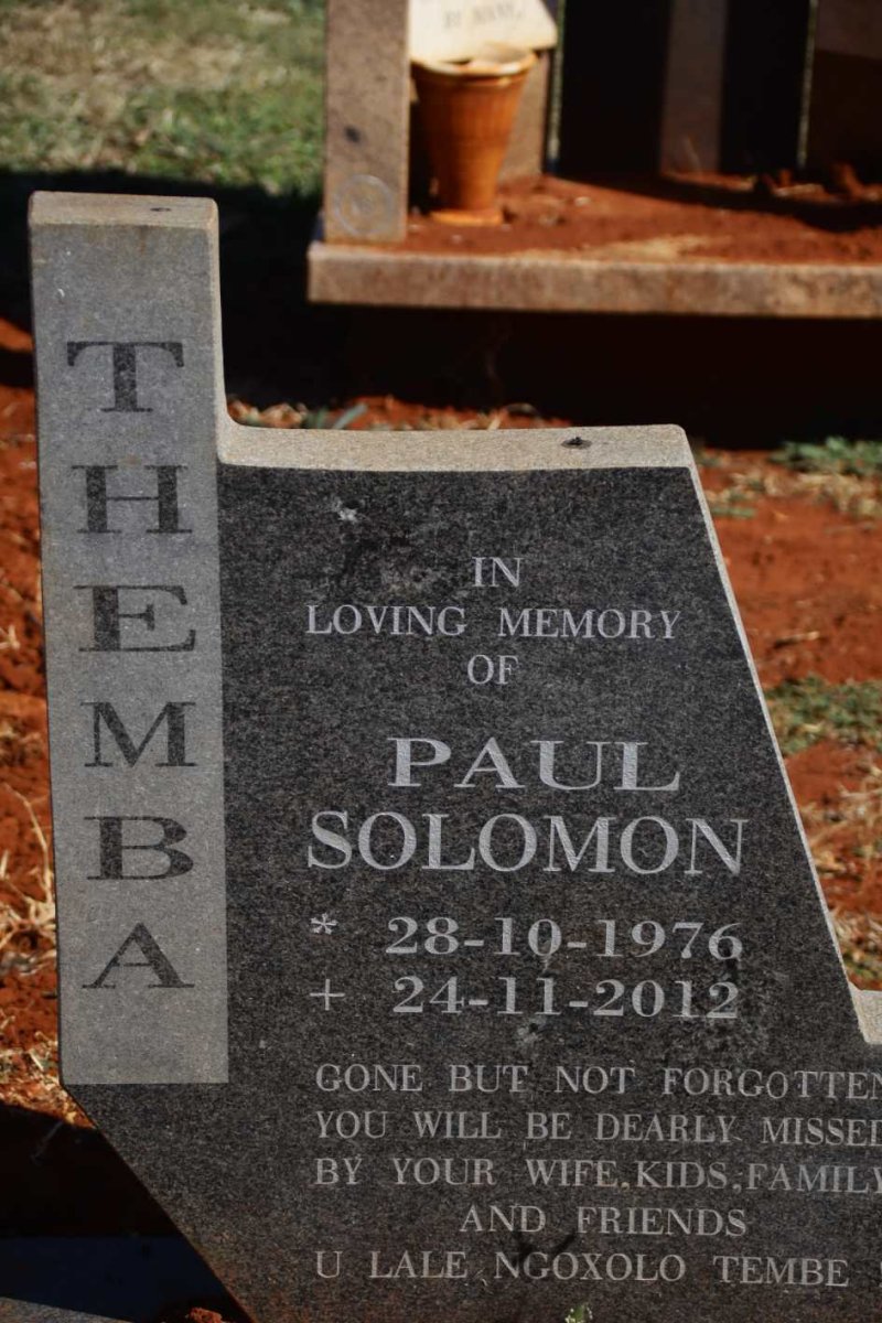 THEMBA Paul Solomon 1976-2012