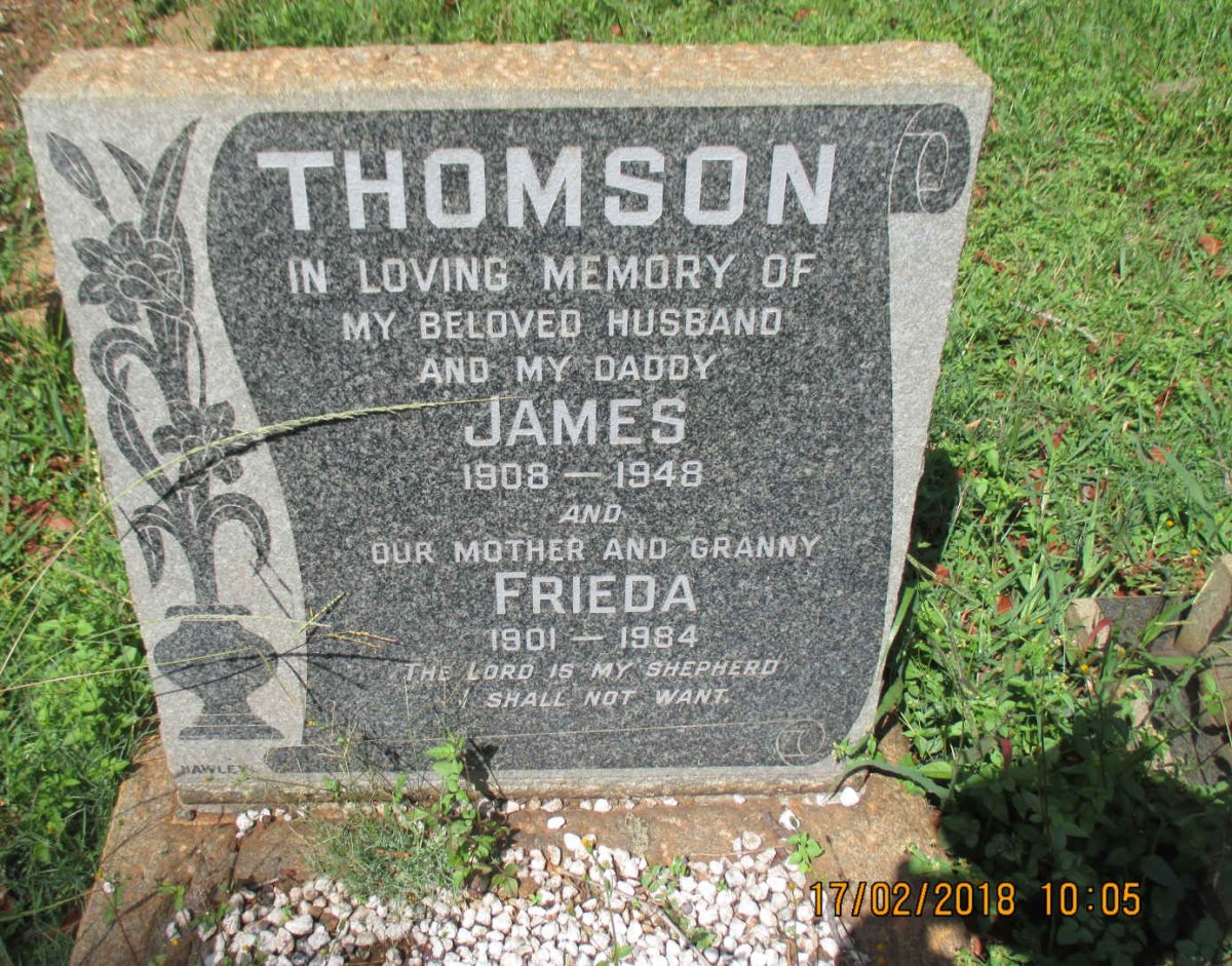 THOMSON James 1908-1948 &amp; Frieda 1901-1984