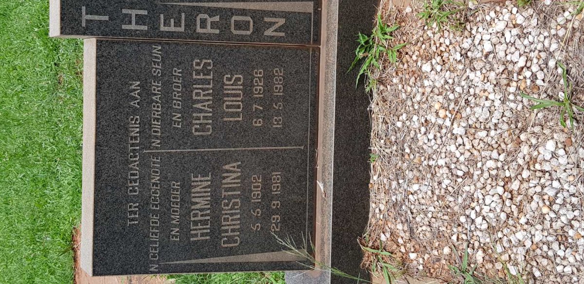 THERON Hermine Christina 1902-1981 :: THERON Charles Louis 1926-1982