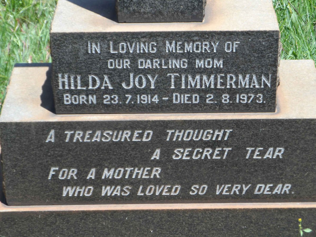 TIMMERMAN Hilda Joy 1914-1973
