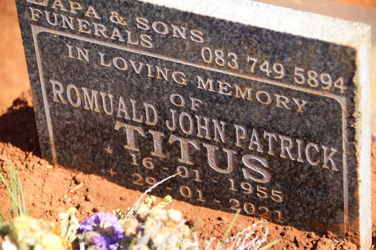 TITUS Romuald John Patrick 1955-2021