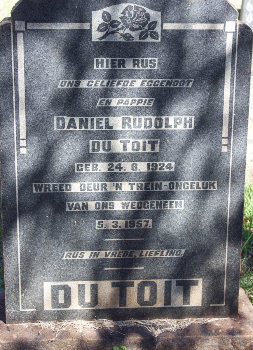TOIT Daniel Rudolph, du 1924-1957